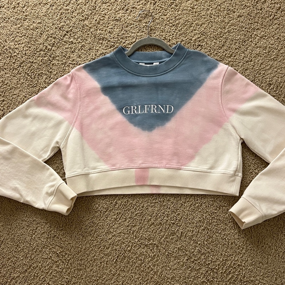 GRLFRND cropped tie dye sweatshirt